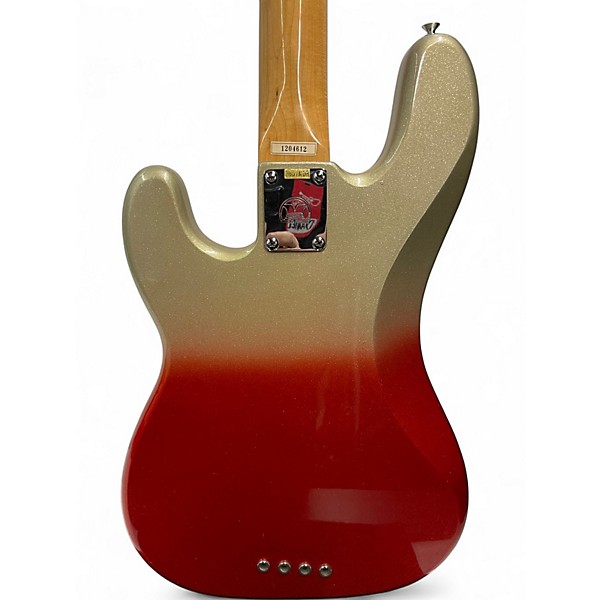 Used Hondo FAME SERIES 861 WHITE/RED SPARKLE Electric Bass Guitar