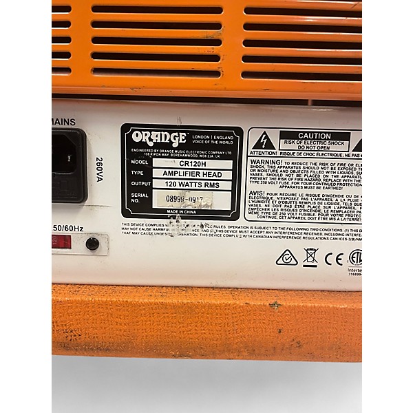 Used Orange Amplifiers CR120H Crush Pro 120W Solid State Guitar Amp Head