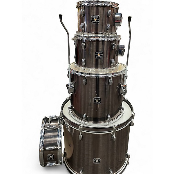 Used Gretsch Drums 5 Piece Energy Chrome Silver Drum Kit