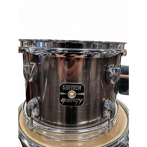 Used Gretsch Drums 5 Piece Energy Chrome Silver Drum Kit