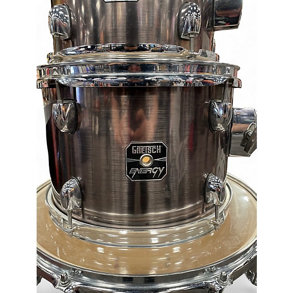 Used Gretsch Drums 5 Piece Energy Chrome Silver Drum Kit