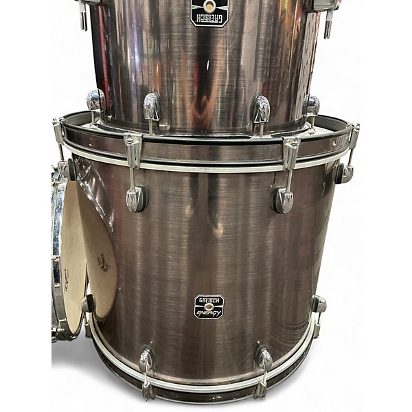 Used Gretsch Drums 5 Piece Energy Chrome Silver Drum Kit