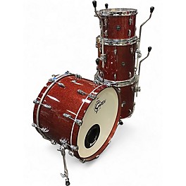 Used Gretsch Drums 4 Piece Renown BURNT ORANGE SPARKLE Drum Kit