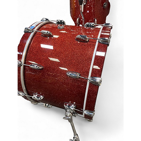 Used Gretsch Drums 4 Piece Renown BURNT ORANGE SPARKLE Drum Kit