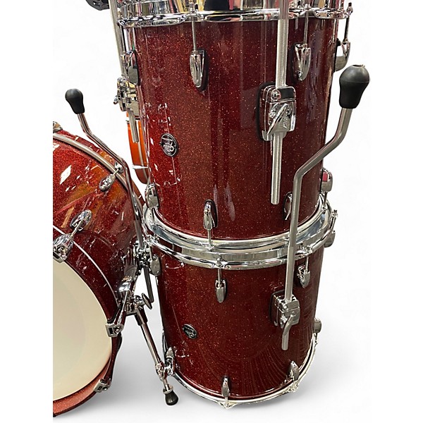 Used Gretsch Drums 4 Piece Renown BURNT ORANGE SPARKLE Drum Kit