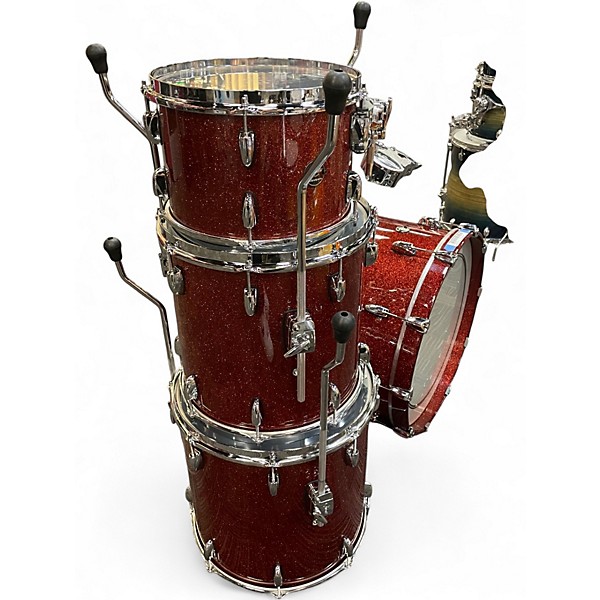 Used Gretsch Drums 4 Piece Renown BURNT ORANGE SPARKLE Drum Kit