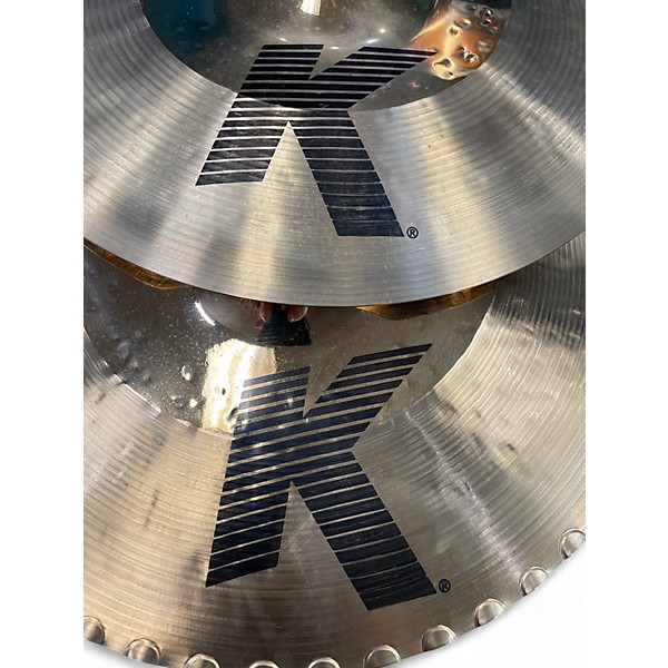 Used Zildjian 13.25in K Custom Hybrid Hi Hat Pair Cymbal