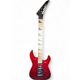 Used Jackson JS34Q Dinky TRANSPARENT RED Solid Body Electric Guitar