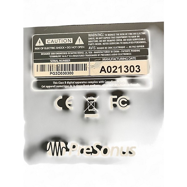 Used PreSonus Studio Live 16.0.2 Digital Mixer