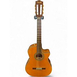Used Fender CN-210SCE Natural Classical Acoustic Electric Guitar