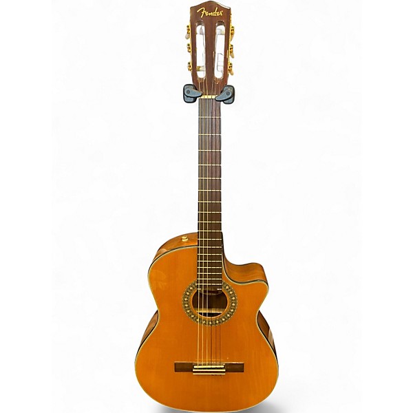 Used Fender CN-210SCE Natural Classical Acoustic Electric Guitar