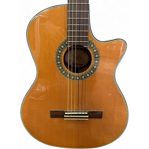 Used Fender CN-210SCE Natural Classical Acoustic Electric Guitar