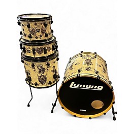 Used Ludwig 3 Piece Corey Miller Element Tattoo Drum Kit