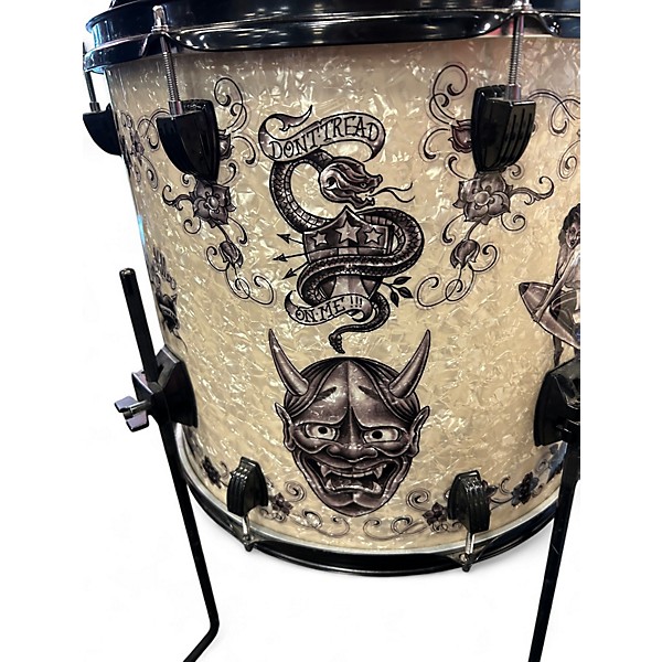 Used Ludwig 3 Piece Corey Miller Element Tattoo Drum Kit