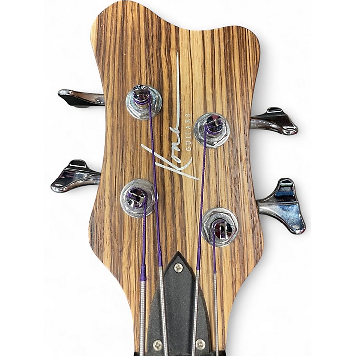 Used Kona KWB4Z Natural Electric Bass Guitar Natural
