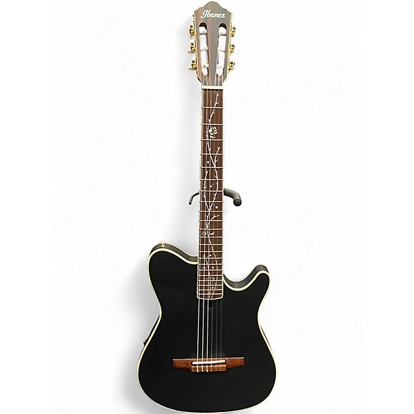 Used Ibanez TOD10N Satin Black Classical Acoustic Electric Guitar