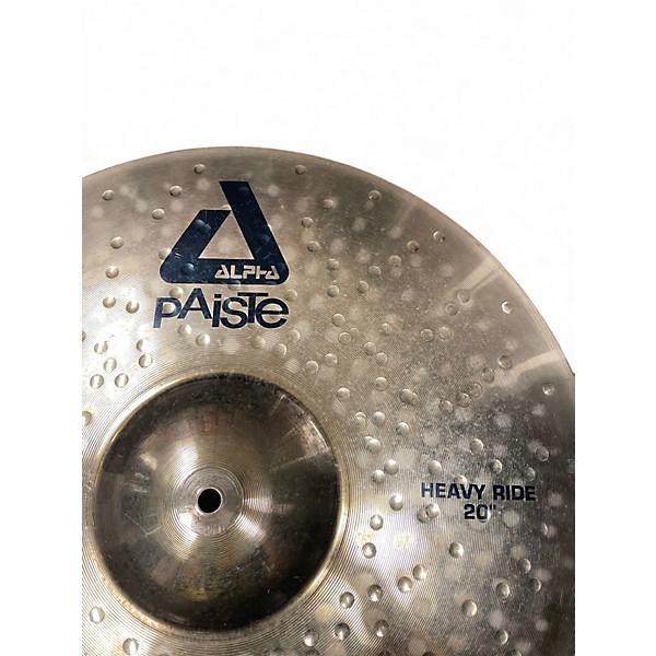 Used Paiste 20in ALPHA HEAVY RIDE Cymbal