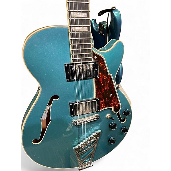 Used D'Angelico Premier Series Blue Solid Body Electric Guitar