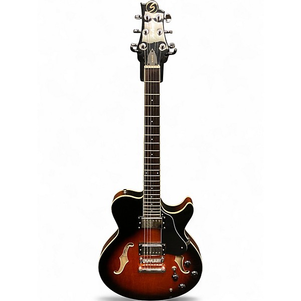 Used Samick Greg Bennett RL-2 Royale Brown Sunburst Hollow Body Electric Guitar