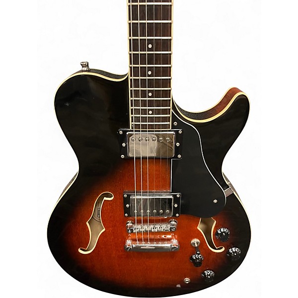 Used Samick Greg Bennett RL-2 Royale Brown Sunburst Hollow Body Electric Guitar