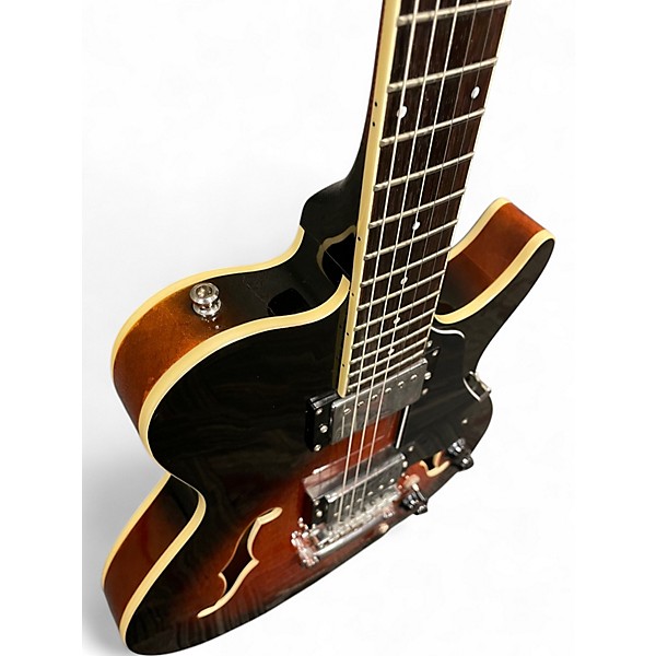 Used Samick Greg Bennett RL-2 Royale Brown Sunburst Hollow Body Electric Guitar