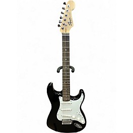 Used Squier STRATOCASTER SE Black Solid Body Electric Guitar