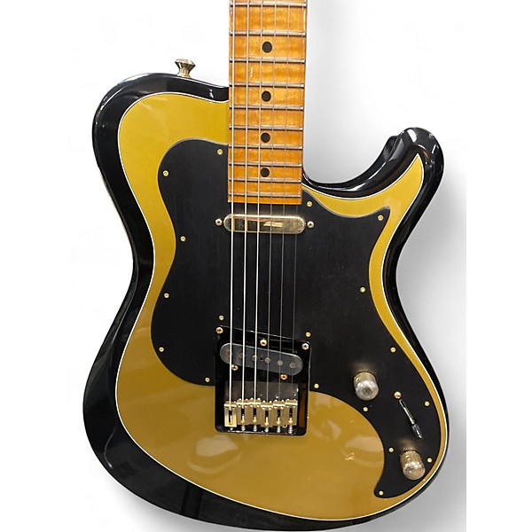 Used Knaggs Choptank Tier 1 Black and Gold Solid Body Electric Guitar