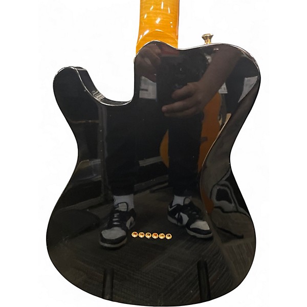 Used Knaggs Choptank Tier 1 Black and Gold Solid Body Electric Guitar