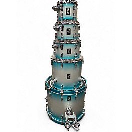 Used SONOR 5 Piece AQ2 Aqua Silver Burst Drum Kit