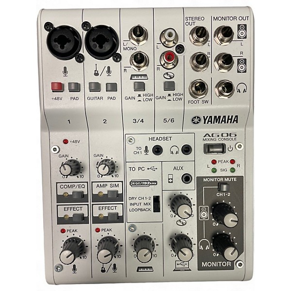 Used Yamaha AG06 Unpowered Mixer | Guitar Center