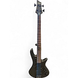 Used Schecter Guitar Research Stiletto Stealth 4-String Black Electric Bass Guitar