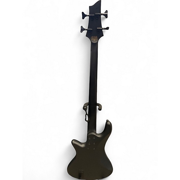 Used Schecter Guitar Research Stiletto Stealth 4-String Black Electric Bass Guitar