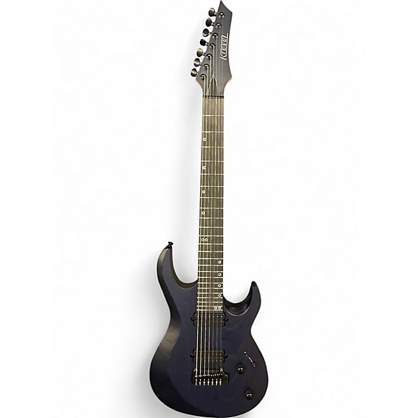 Used Keisel ARIES 7 BARITONE BLACK AND BLUE Solid Body Electric Guitar