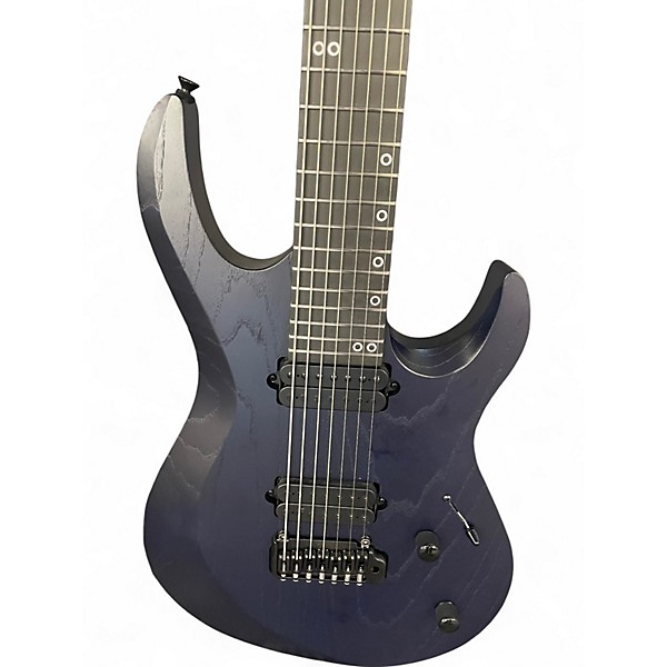 Used Keisel ARIES 7 BARITONE BLACK AND BLUE Solid Body Electric Guitar