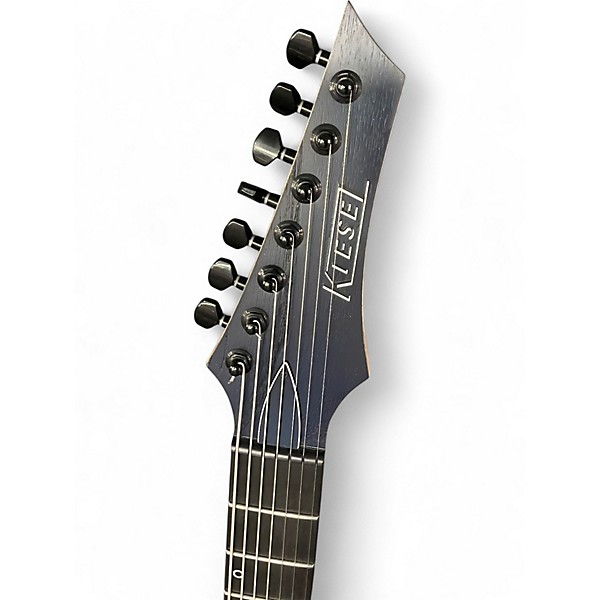 Used Keisel ARIES 7 BARITONE BLACK AND BLUE Solid Body Electric Guitar
