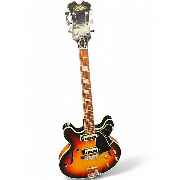 Used Aria Diamond 3 Tone Sunburst Hollow Body Electric Guitar