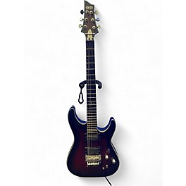 Used Schecter Guitar Research C1 Platinum FR S Satin Crimson Red Burst Solid Body Electric Guitar