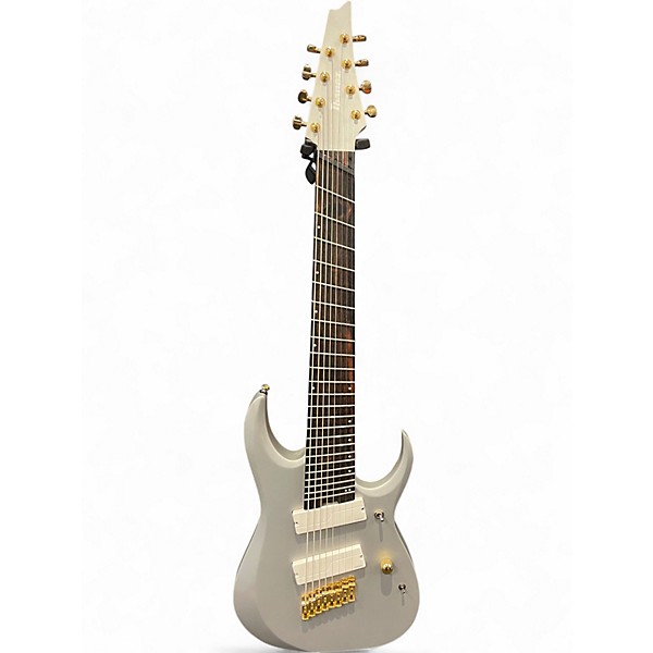 Used Ibanez RGDMS8 Metallic Silver Solid Body Electric