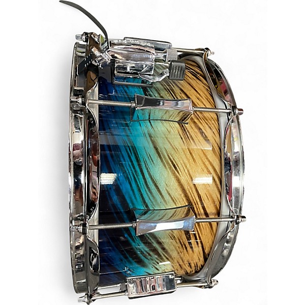 Used Pork Pie 14in BIRCH SNARE BLUE FADE DIP Drum