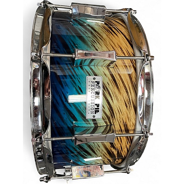 Used Pork Pie 14in BIRCH SNARE BLUE FADE DIP Drum