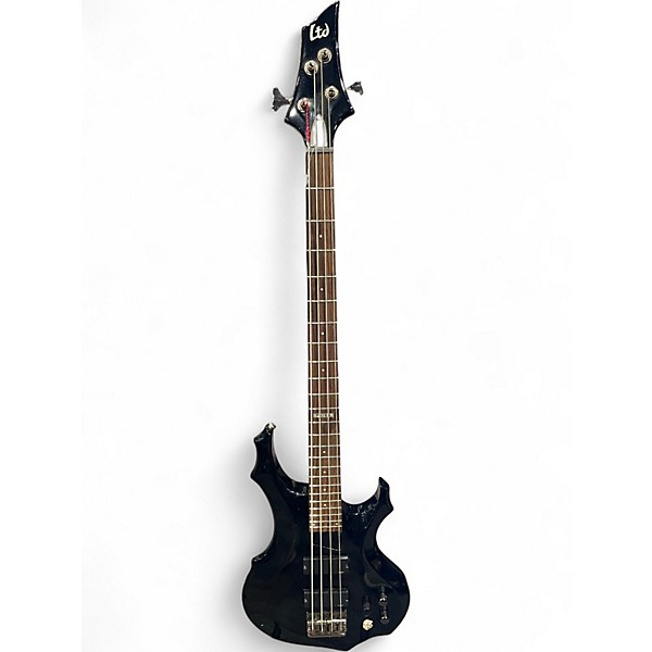 Used ESP F104 Black Electric Bass Guitar