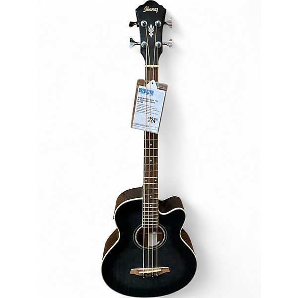 Used Ibanez AEB20E-TKS Black Acoustic Bass Guitar