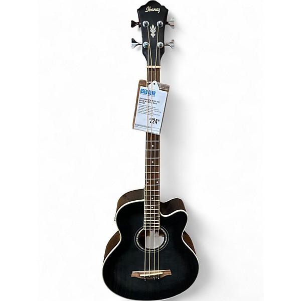 Used Ibanez AEB20E-TKS Black Acoustic Bass Guitar
