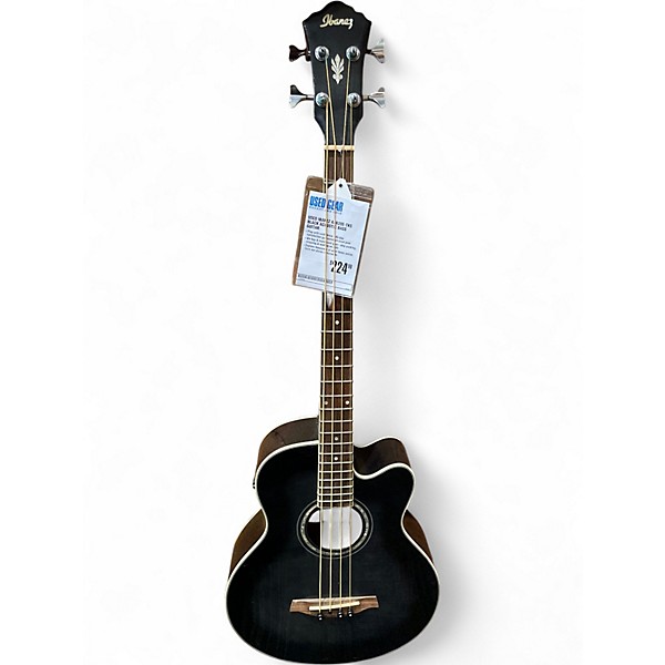 Used Ibanez AEB20E-TKS Black Acoustic Bass Guitar