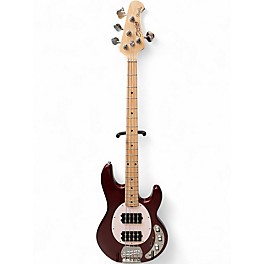 Used Sterling Ray 4 HH Candy Apple Red Electric Bass Guitar