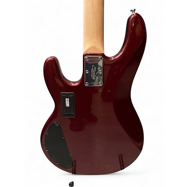 Used Sterling Ray 4 HH Candy Apple Red Electric Bass Guitar