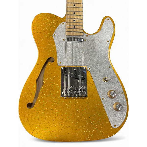 Used J. Robert 12 STRING T-STYLE YELLOW SPARKLE Hollow Body Electric Guitar