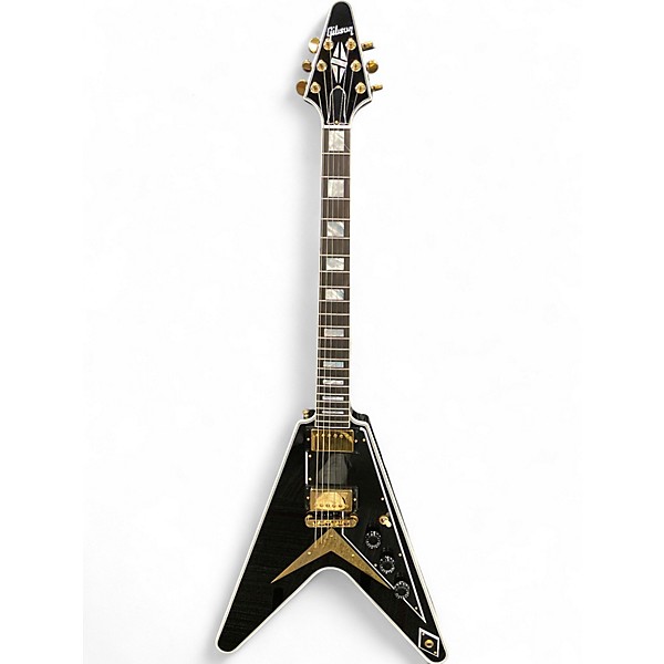 Used Gibson CUSTOM SHOP FLYING V Ebony Solid Body Electric Guitar