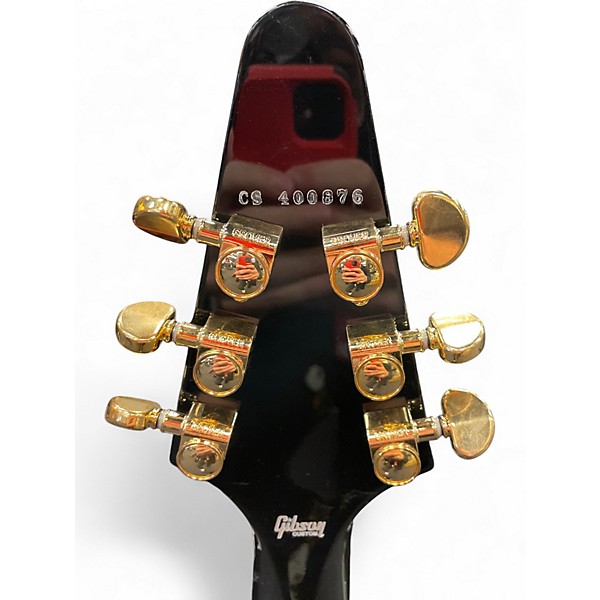 Used Gibson CUSTOM SHOP FLYING V Ebony Solid Body Electric Guitar