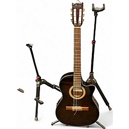 Used Ibanez GA35TCE Black Classical Acoustic Electric Guitar